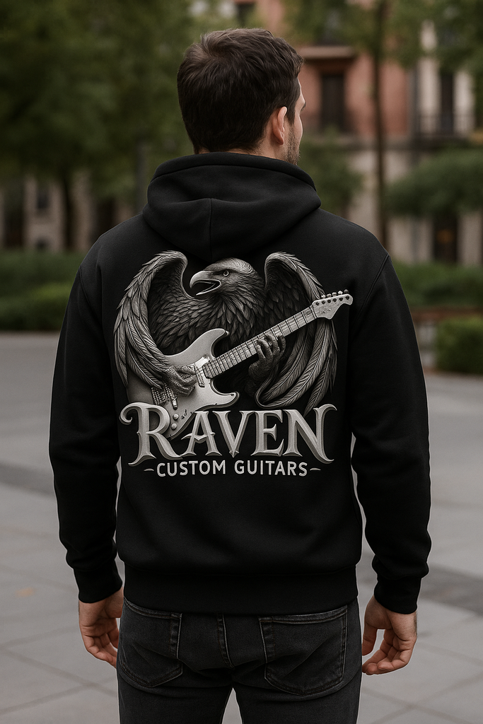 Sudadera Raven capucha hombre logo pecho