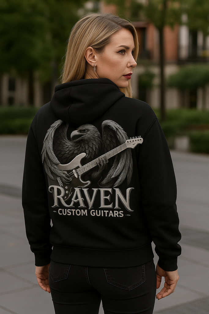 Sudadera Raven capucha mujer logo pecho