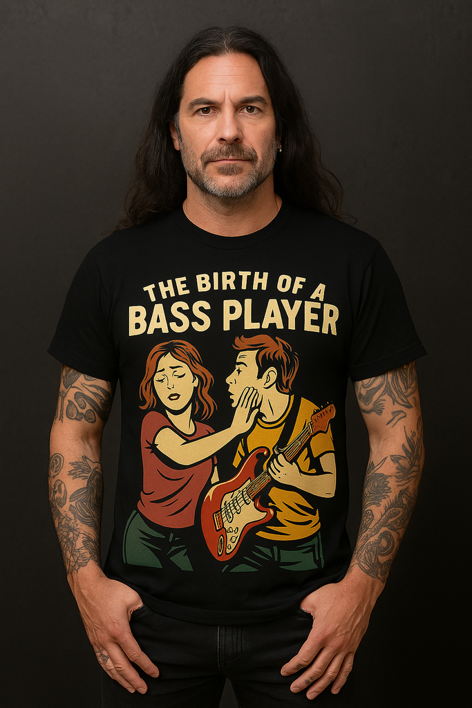 Camiseta nacimiento de un bajista
